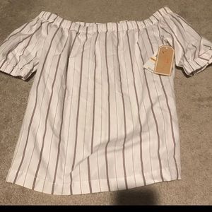 New with tags- off the shoulder top